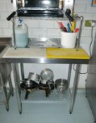 1 x VOGUE Stainless Steel Worktable and Bottom Shelf Upstand - CL425 - Location: Altrincham WA14 - U