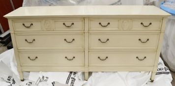 1 x Grange Double Fronted 6 Drawer Chest In Cream - Ref: 5017277 P2/19 - Original RRP £1,829