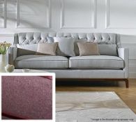 1 x Artistic Upholstery Ltd 'Tiverton' 3-Seater Luxury Handcrafted Sofa In Purple - British Made - 2