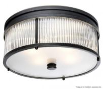 1 x Eichholtz 'Stamford' Artisan Crafted Ceiling Lamp (111700) - Dimensions: Diameter: 40.5cm, Heigh