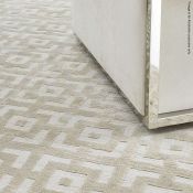 1 x Eichholtz 'Reeves' Hand Woven Rug - Colour: Ivory - Ex-Display - Dimensions: 2 x 3 Metres