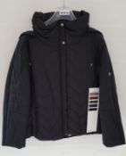 1 x STEILMANN Ladies Zipped Black Padded Coat With Detachable Hood - CL210 - UK Size 12 - Ref: BY21