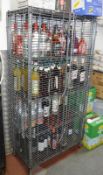1 x Wines / Spirits Lockable Security Cage - H160 x W80 x D40 cms - CL390 - Location: Altrincham