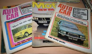 50 x Vintage Motor and Auto Car Magazines from the 1970's - Ref MB118 - CL431 - Location: Altrincham