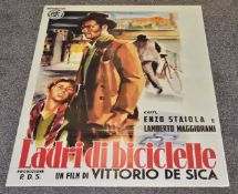 1 x Italian Movie Poster - THE BICYCLE THIEVES - Starring Lamberto Maggiorani - 1948 Film - Size