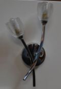 1 x Zazi 2 Light Tulip Glass Wall Light - CL364 - Ref: ERP1- 12403 - Location: Altrincham