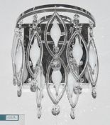 1 x Spindle 2 Led Wall Light With Clear & Opal Glass Decoration - Ex Display Stock - CL298 - Ref