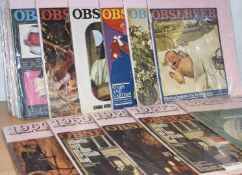 24 x Vintage 1960's The Observer Magazines Dated 1966 to 1969 - Ref MB123 - CL431 - Individually