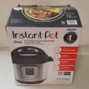 1 x Instant Pot Duo 7 in 1 Electric Pressure Cooker, 6Q / 5.7L 220-240v - Ref CBU93