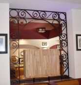 1 x Decorative Arched Iron Window Inserts In Black