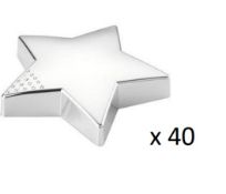 40 x Ice London Luxury Silver-Plated Paperweights - Made With Swarovski Elements - Brand New & Seale