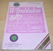 1 x Wimbledon 1987 The Lawn Tennish Championships Official Souvenir Programme - Ref MB155 -