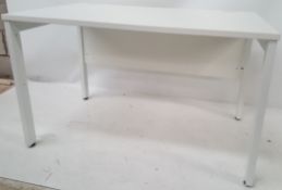 1 x White Single Office Desk L120 x W80CM - Ref CBU86/2