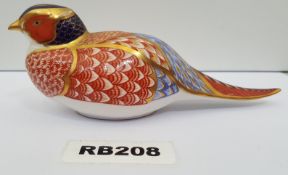 1 x Collectible Royal Crown Derby Pheasant Paperweight - Ref RB208 I