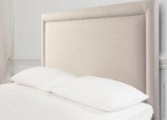 1 x TEMPUR Premium 'Moulton Border' King Size Headboard - 1.5 Metres Wide - Colour: Moon
