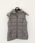 1 x Steilmann Ladies Grey Gilet With A Faux Fur Hood - CL210 - UK Size 12 - Ref: NC105 - New Sample