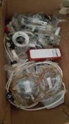 1 x Box Of Various Lighting Fittings And Cables - Ref RC123 - CL011 - Location: Altrincham WA14