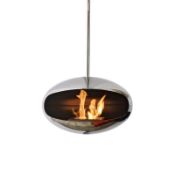 1 x Aries Hanging Cocoon Fireplace Finished In Stainless Steel - CL439 - Location: Ilkey LS29 - Use