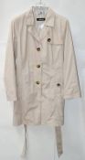 1 x Steilmann Womens Belted Trench Coat In Beige - UK Size 12 - New Sample Stock, Supplied As Shown