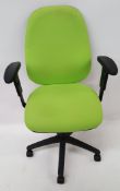 1 x Light Green Double Lever Office Chair - Ref CBU43