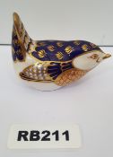 1 x COLLECTIBLE ROYAL CROWN DERBY WREN PAPERWEIGHT - Ref RB211 I
