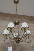 1 x Simplicity 5 Light Ceiling Light in Antique Brass - Ex Display Stock - CL298 - Product Code