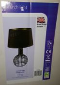 New In Box Searchlight 7381BK Black Camillo Cage Table - CL323 - REF:RLP1