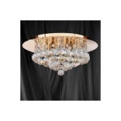 1 x Searchlight Hanna 4 Light Semi-Flush Ceiling Light Gold - Product Code 3404-GO - New Boxed Stock
