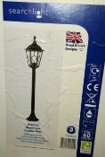 1 x Searchlight 93605BG Imperial Black/gold Outdoor Post Lamp - Brand New and Boxed Ref:RLP1