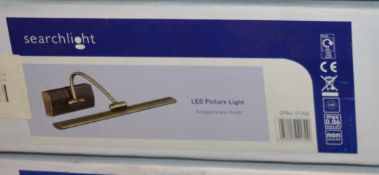 4 x Searchlight LED Picture Gallery Wall Lights in Antique Brass - Product Code 2984-51AB - New