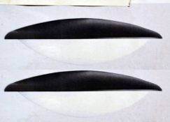 A Pair Of Searchlight Outdoor LED Half Circle Wall Lights In Dark Grey - IP54 - New Boxed Stock