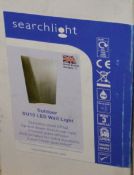 6 x Searchlight Outdoor GU10 LED Wall Lights - IP44 Rated - Stainless Steel Finish With Frosted