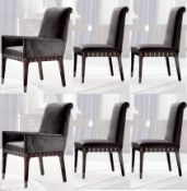 6 x GIORGIO COLLECTION 'Absolute' Italian Designer Dining Chairs - Pre-owned In Good Overall