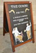 1 x Freestanding A-Frame Chalkboard Featuring A Great Hand-Drawn Illustration