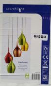 1 x Searchlight Vibrant 5 Light Ceiling Pendant With Coloured Aluminium Shades - Product Code 6465-5