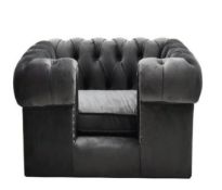 1 x HOUSE OF SPARKLES 'Alexander' Luxury Button Back Dog / Cat Pet Bed - Richly Upholstered In