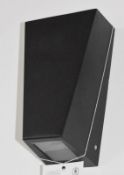 1 x Black IP44 2-Light Outdoor Wall Bracket With Frosted Glass - Ex Display Stock - CL298 - Ref: J21