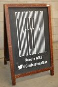 1 x Rustic Looking Freestanding A-Frame Chalkboard - Dimensions: W112 x H70cm