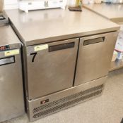 1 x Williams H10CT Two Door Refrigerated Prep Counter - H86 x W87 x D73 cms - Ref C512 - CL461 -