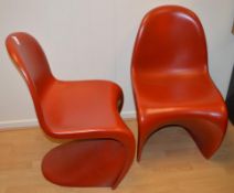 2 x Reproduction Panton S Chairs in Red - Ref TP165 - CL011 - Location: Altrincham WA14