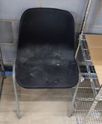 4 x Black Stackable Chairs - Ref PA - CL463 - Location: Newbury RG53