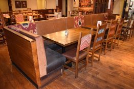 1 x Left Hand L Shaped Seating Bench From Mexican Themed Restaurant - 18ft Length - CL461 - Ref PR89