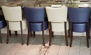 4 x Upholstered Restaurant Bar Chairs - Covered In Faux Leather - 2 x Colours Supplied
