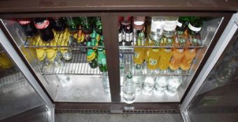 1 x Two Door Osborne Backbar Bottle Fridge - Ref C771 - CL461 - Location: London W3Please note