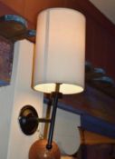 6 x Black Wall Lights Cream Shaders - CL461 - Location: London W3