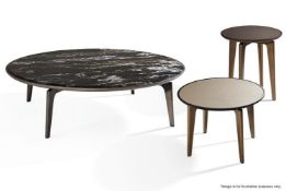 1 x Giorgetti 'Blend' Designer Table With A Bronzed Metal Base - 65cm Diameter - Ref: 5747476 P2/19