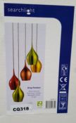1 x Searchlight Vibrant 5 Light Ceiling Pendant With Coloured Aluminium Shades - Product Code 6465-5