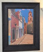 8 x Framed Wall Pictures Depicting Mexican Street Scenery - Size 45 x 58 cms - Ref C792 - From