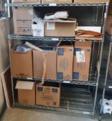 1 x Chrome Three Tier Wire Shelf Unit With Contents - Ref PA231 - CL463 - Location: Newbury RG31