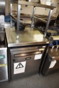 2 x Stainless Steel Prep Tables With Upstands - Largest Size H90 x W70 x D80 cms - Ref 533 - CL461 -